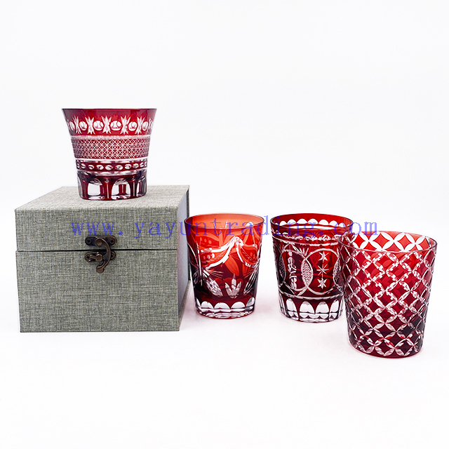 Luxury Handmade Engraved Party Glassware Wine Glasses Set for Red Wine Brandy 