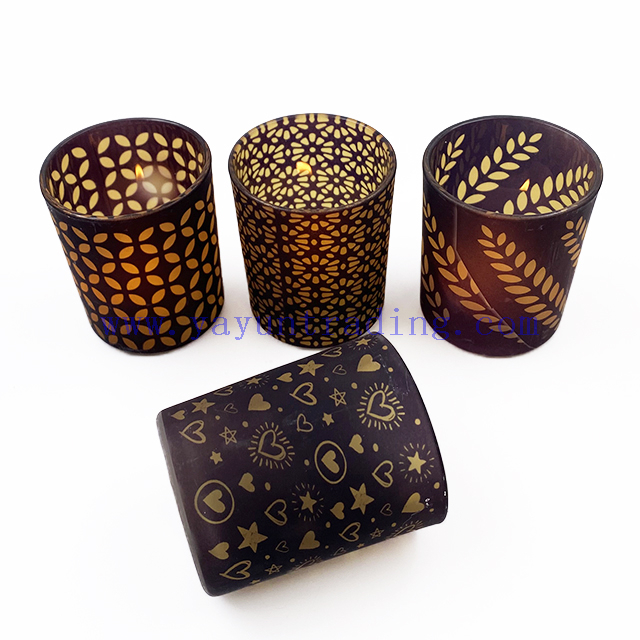 Home Decor Modern Colored Custom Glass Candle Vessel for Candle Making