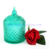 Luxury Colorful Pineapple Shape Empty Glass Candle Jars with Dome Glass Lids