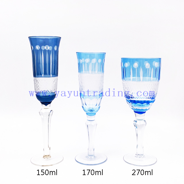Special Champagne Flute Glass Cup New Design Wine Glass Goblet For Bar Colored Handmade Stemware