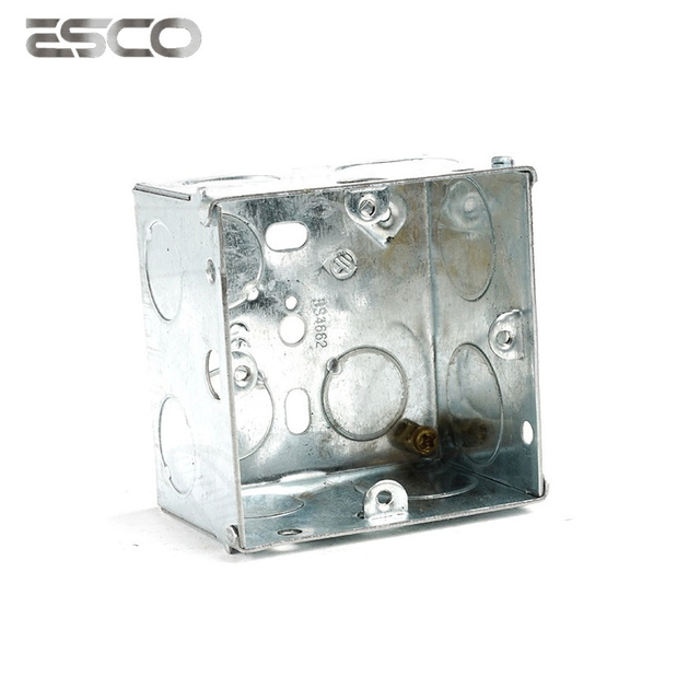 Pre-Galvanized Switch Socket Swith 3X3 One Gang Steel Metal Conduit Box