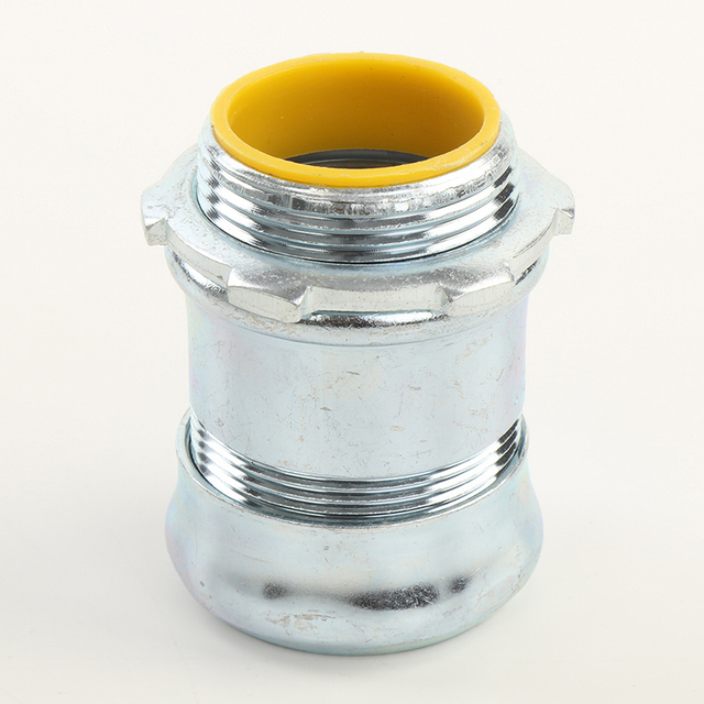 UL Standard Steel Pipe Conduit Fitting EMT Compression Connector Insulated OEM