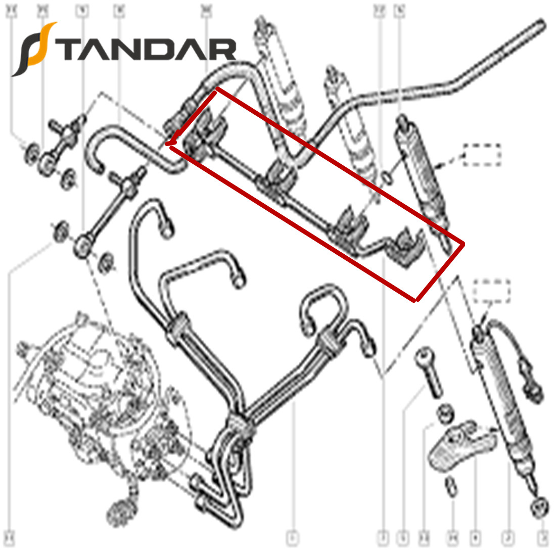 tubo de retorno de combustible