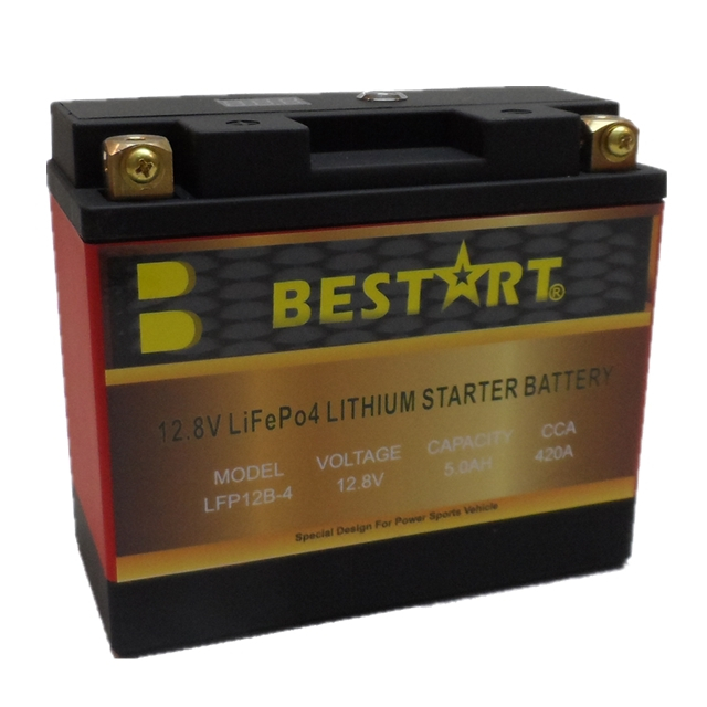 12.8V 5ah China Best Motorcycle Starting Battery Motorcycle LiFePO4 Battery LFP12B-4