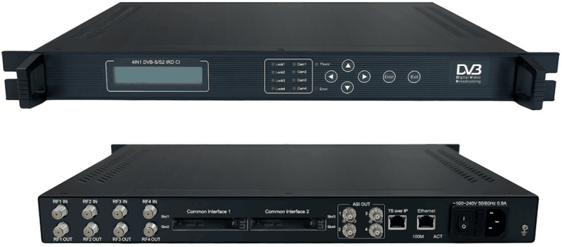 HP394D DVB-S/S2 4-Channel IP IRD with CI