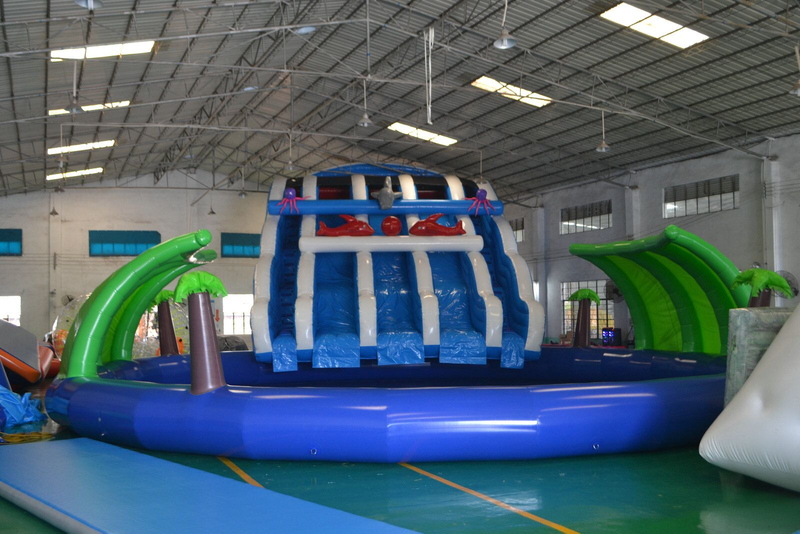 Outdoor Above Ground Mobile Giant Kids Adult Inflatable Amusement Park