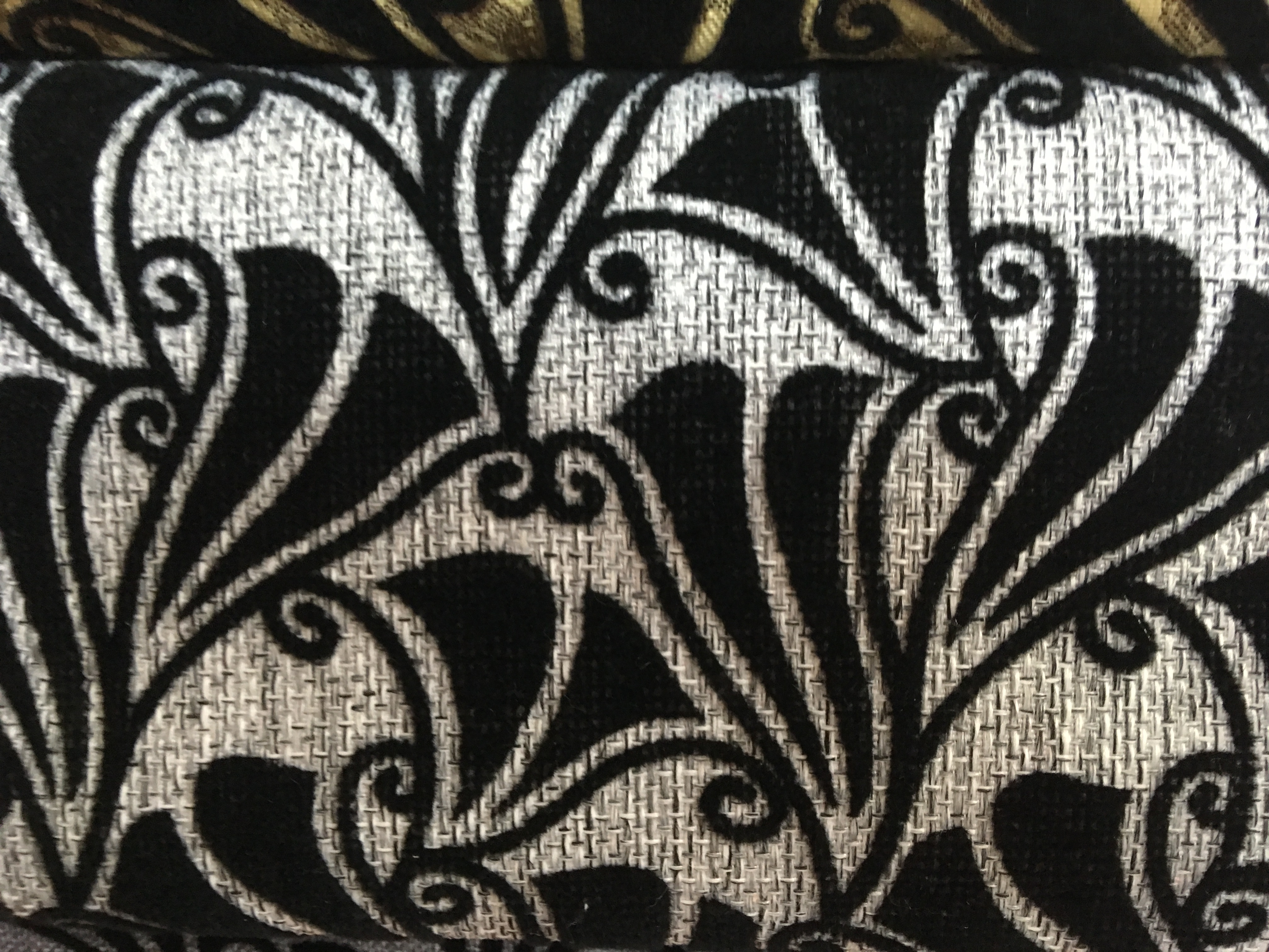 Plain Linen Flocking Upholstery Fabric for Sofa and Chair