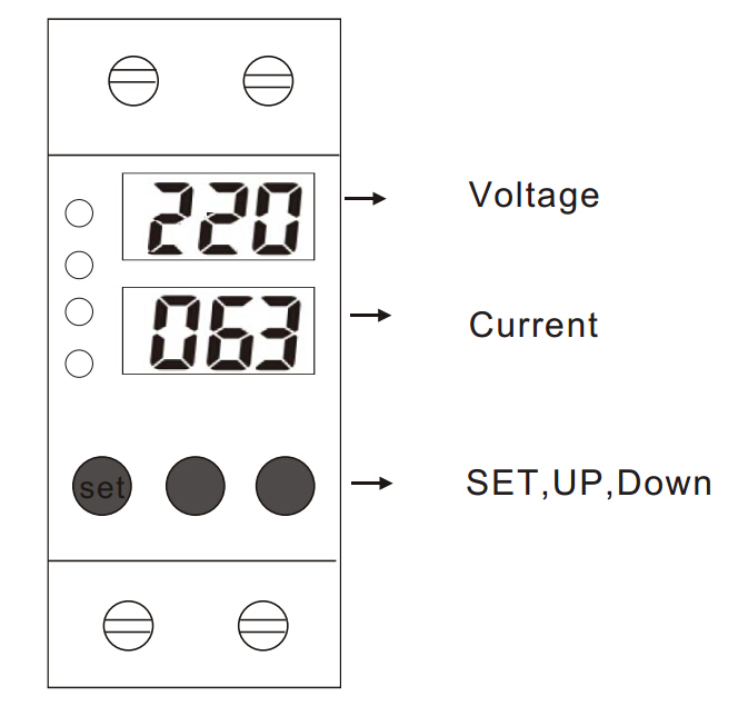 Vista del panel frontal b63