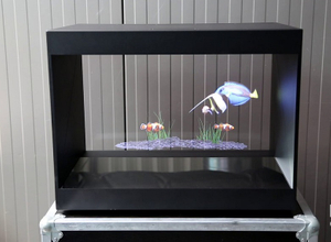 180 degree 55 inch 3D Hologram Pyramid Display Showcase 