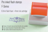 Dual foam pre inked flash stamps F-Series with various of handle colors
