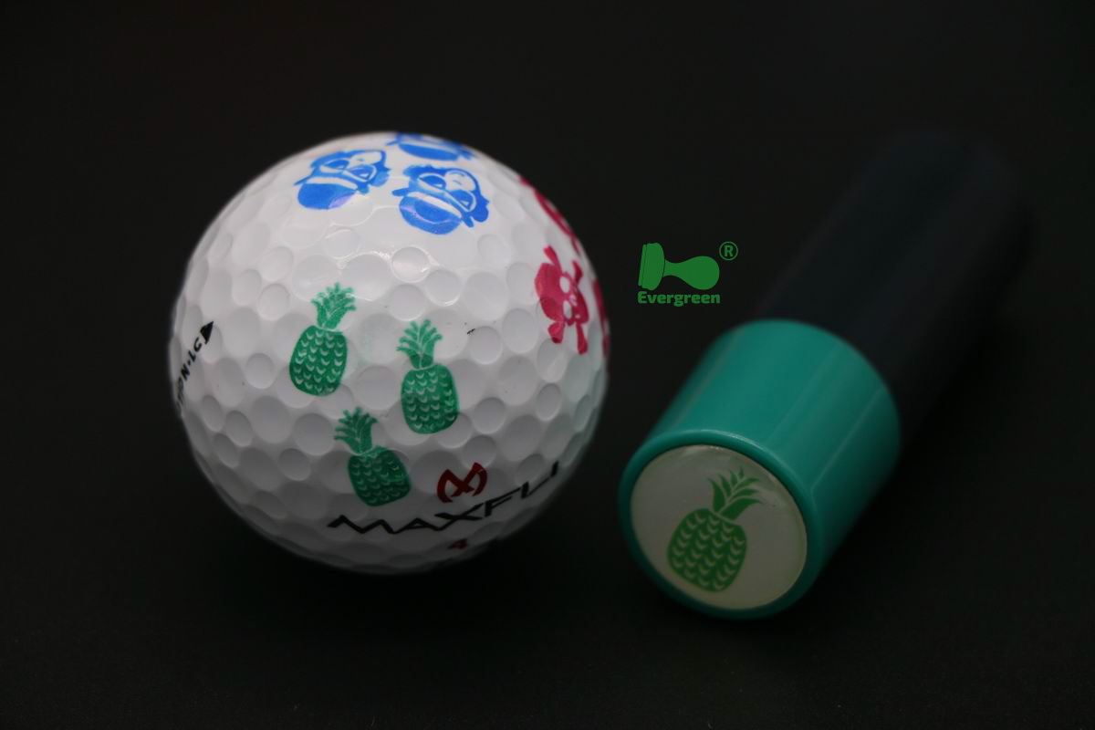 Personzlied Round plastic Golf Ball Stamps Dia.12mm 