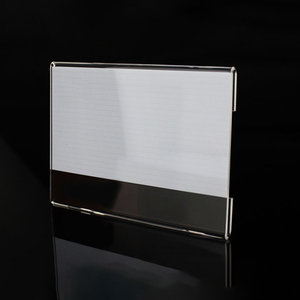 High Quality Table Stand Office Name Card Holder Curved Acrylic Business Card Holder