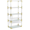 Wholesale Stainless Steel Bookcase Glass Top Storage Shelf Outlet Shelf Acrylic Display Shelf