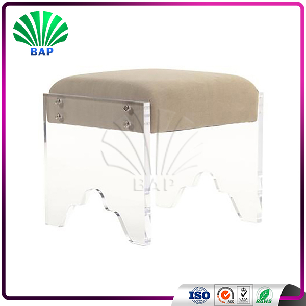 Buy Clear Acrylic Vanity Stool Lucite Dressing Room Stool Soft cushion