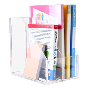 Eco-Friendly School Use Brochure Holder Cardboard Desktop File Holder Detachable Storage Stand