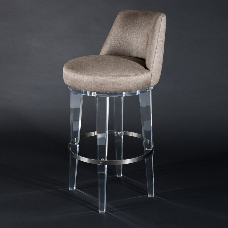 High Quality Elegantly Crystal Lucite Legs Bar Chair Modern Acrylic Vanity Stool Chair For Salon