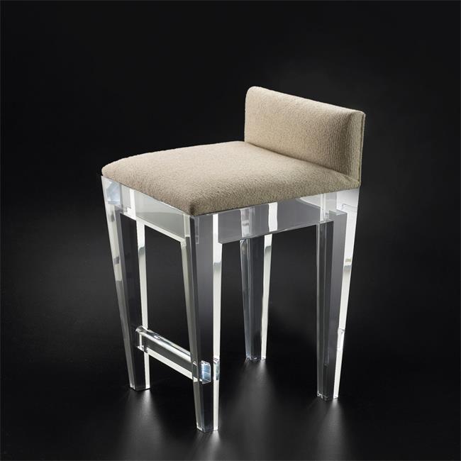 High End Leisure Bar Stool Soft Cushion Acrylic Stool Bar Chair