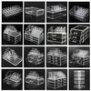 Custom Crystal Clear Acrylic Display Cosmetic Organiser Sets
