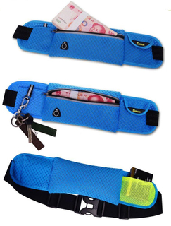 Polyester Jogging Running Belt, Running Pack Zipper Pocket