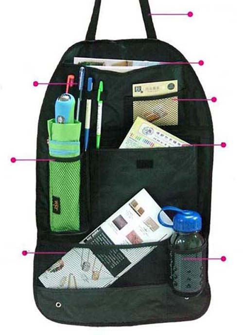 Nylon Polyester Car Back Seat Organizer Bag