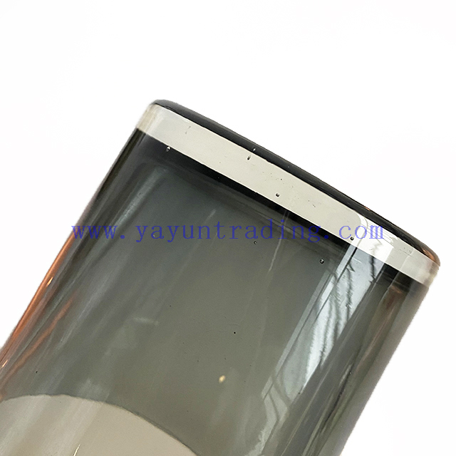 High Quality Shiny Smoky Gray Votive Handblown Glass Candle Jar