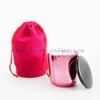 new design peach red electroplated 8oz glass candle jars with velvet bags for candle 