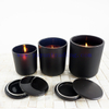 unique black candle jars and lids 8oz 12oz 16oz mercury glass holders with black white ceramic lid