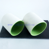 Fancy Ceramic Candle Holders 12oz Cylinder Votive Empty Wholesale Matt White Green Candle Jars