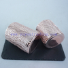 200ml 300ml Electroplated Rose Gold Mercury Glass Candle Cup with Leaf Pattern