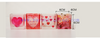 4oz 120ml Personalized Hearts Matte Square Valnetine's Day Glass Candle Tumbler 