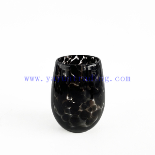 New Design Shiny Egg Shaped Glass Candle Jars