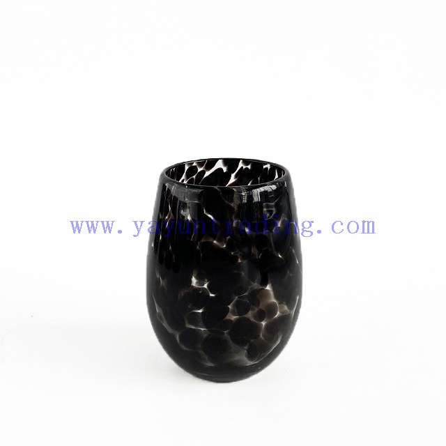 New Design Shiny Egg Shaped Glass Candle Jars