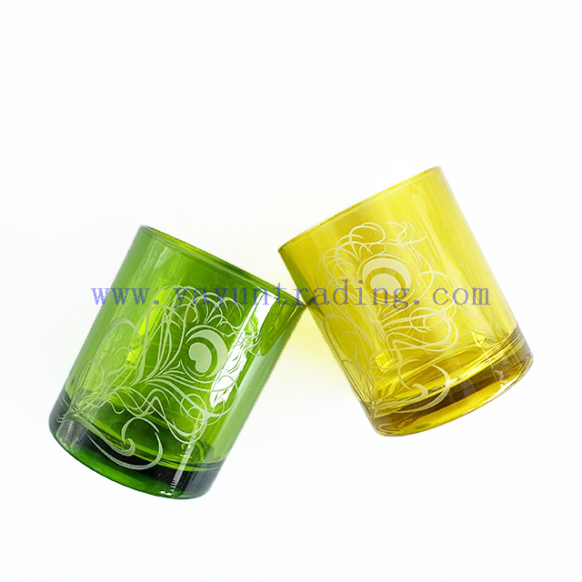 High Quality Empty 400ml Glass Candle Container With Lid