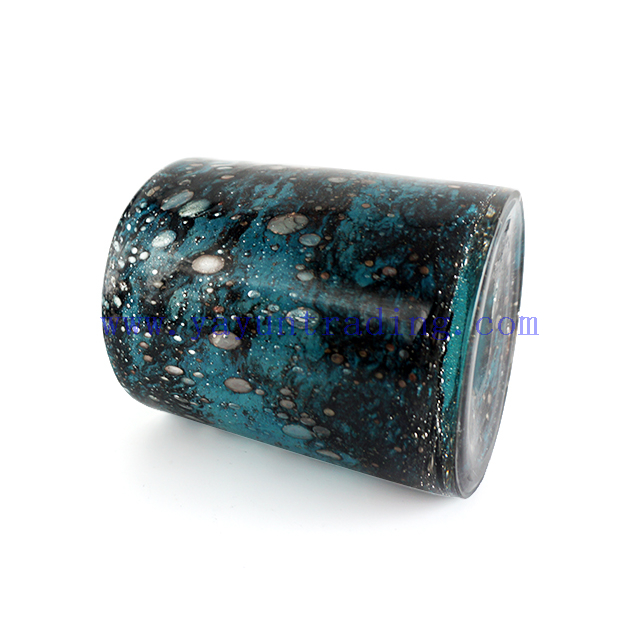 handmade unique glass candle jar 700ml handblown art candle holder for Holiday Wedding Party Celebration