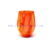 Yayun New design handmade black blue amber orange yellow leopard design candle jars 16oz egg candle container for home wedding 