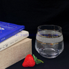 Hot Selling Clear Whisky Drinking Glass Handmade Rim Pattern Thick Base Wine Beer Glass Cup