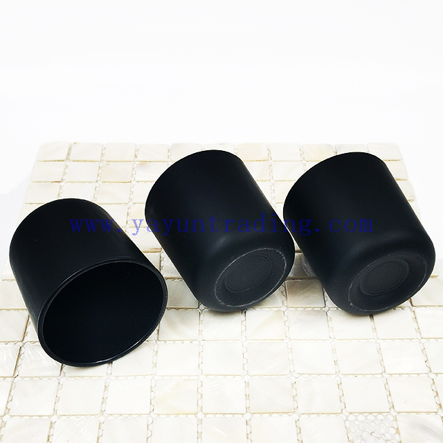 Luxury Custom 8oz Heat Resistant Black Color Candle Holder Empty Glass Candle Jar Vessel with Lid