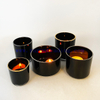 Empty Large Luxury 3 Wicks Inside Color Sprayed Black Big Size Candle Jar Gold/Silver Rimmed Empty Containers