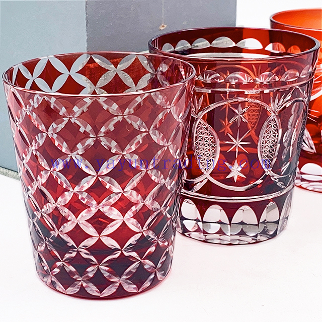 Luxury Handmade Engraved Party Glassware Wine Glasses Set for Red Wine Brandy 