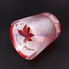 Handmade Embossed Red Mouth Blown Glass Red Tumblers for Wedding Home