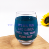 Customized Logo Design Lead Free Stemless Crystal Glass Egg Shape Drinking Cup