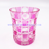 Wholesale Handmade Pink Colored Drinking Cup Water Glass Tumbler