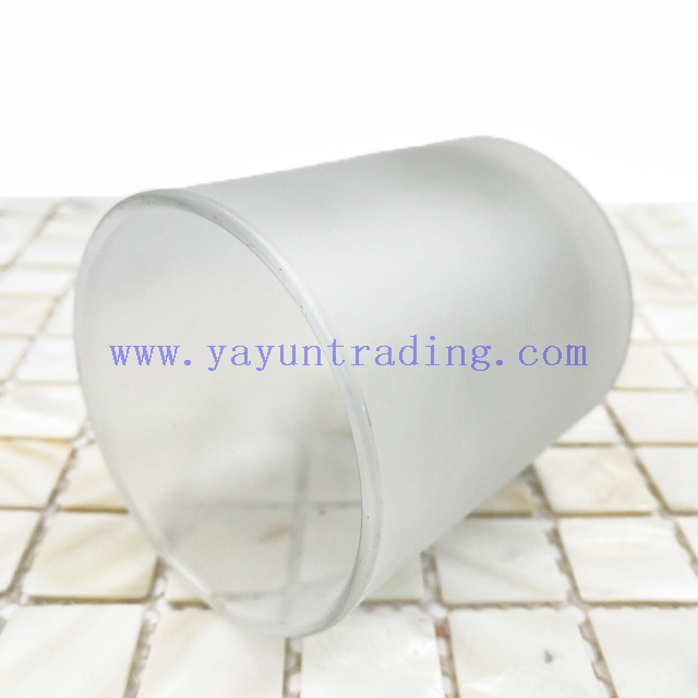 Hot Sale 10oz Frosted Glass Candle Jar with Wooden Lids Candle Container