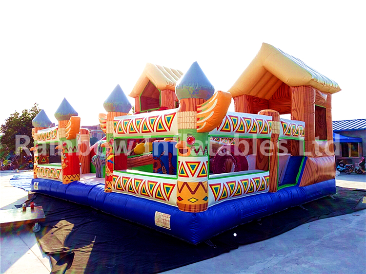 RB4041( 8x6x5m） Inflatables Customized Egypt Funcity/Playground With Slide For Kids
