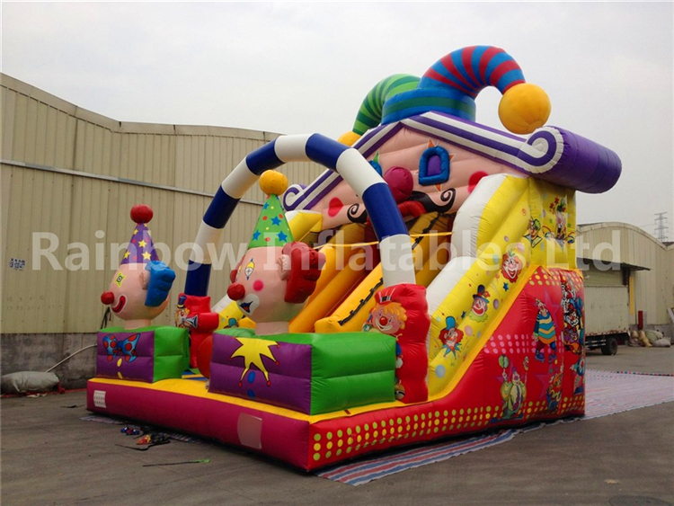 RB6059（6x5.5m） Inflatable New Design Clown Theme Slide For Children