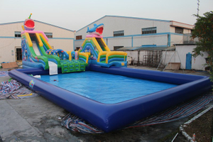Giant Inflatable Ground Water Park Inflatable Water Play Equipment