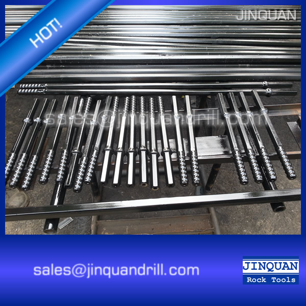 China hexagonal R22 R25 shank end thread rod, shank end rod, shank end ...