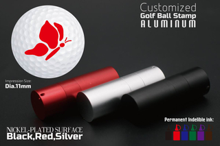 Personalized aluminum round golf ball stamps G12 Dia.12mm permanent ink 
