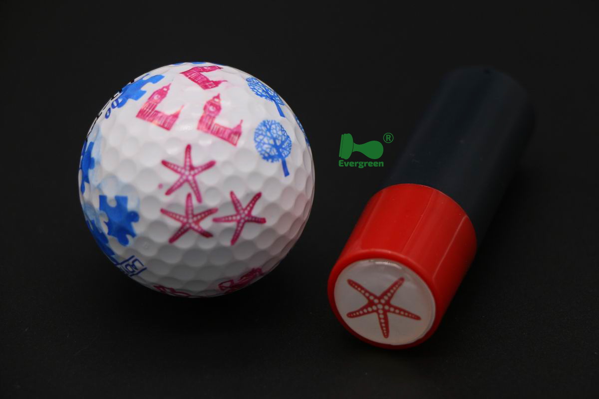 Round plastic Golf Ball Stamps Dia.11mm 
