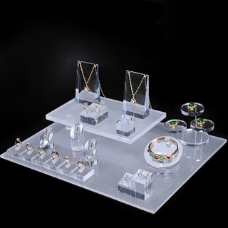 New Arrival Acrylic Jewelry Display Sets for Necklace Earrings Ring Display